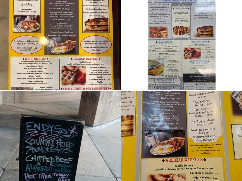 Endy's Grill Menu