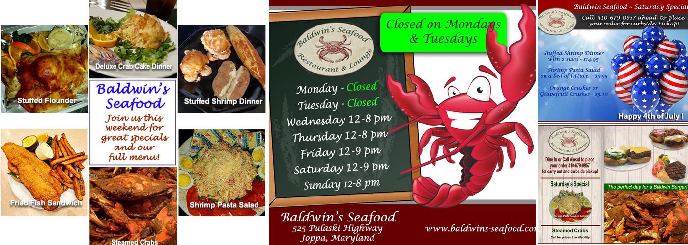 Baldwin's Seafood Restaurant Menu