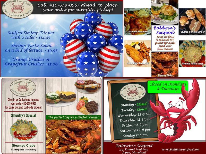 Baldwin's Seafood Restaurant Menu