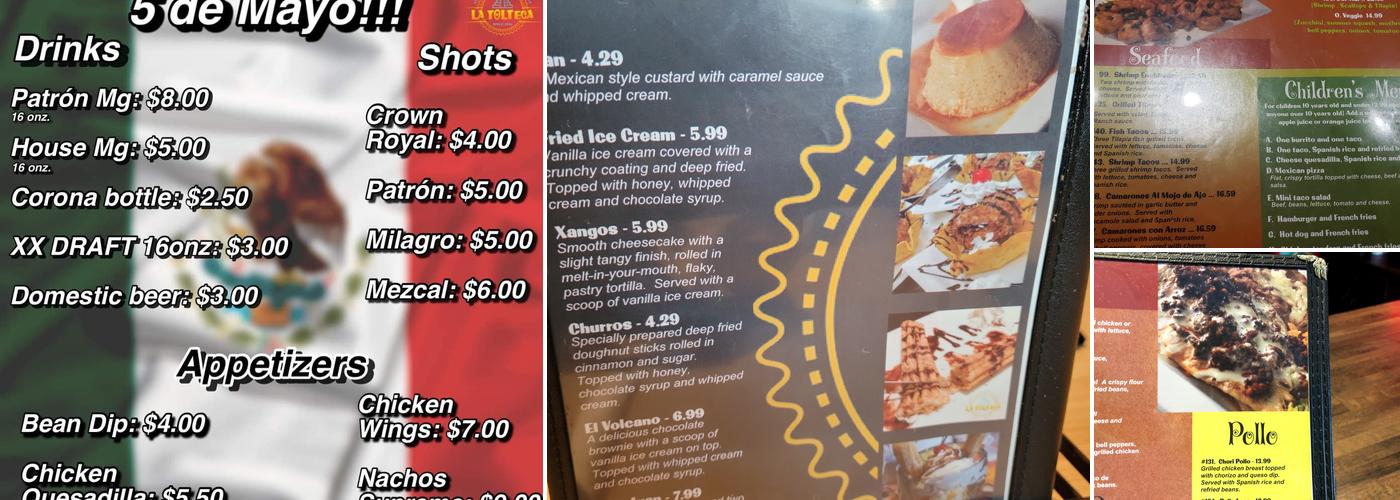 La Tolteca Menu