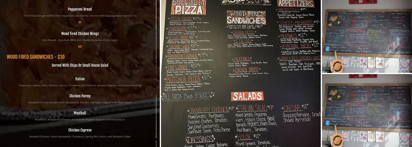 Sauced Wood Fired Pizza Menu
