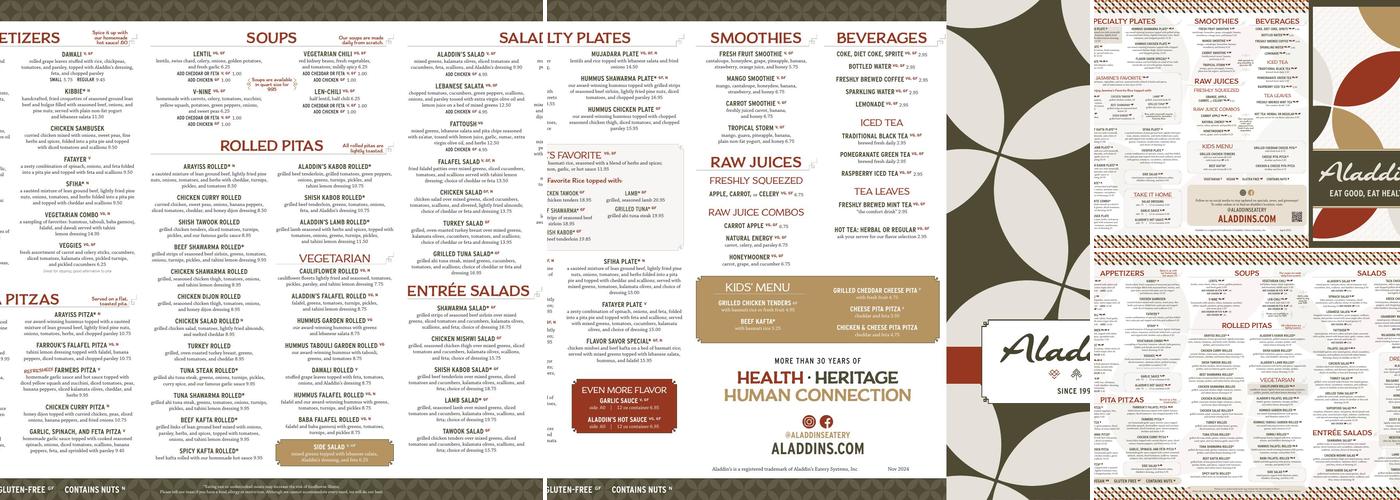Aladdin's Eatery Middleburg Heights Menu