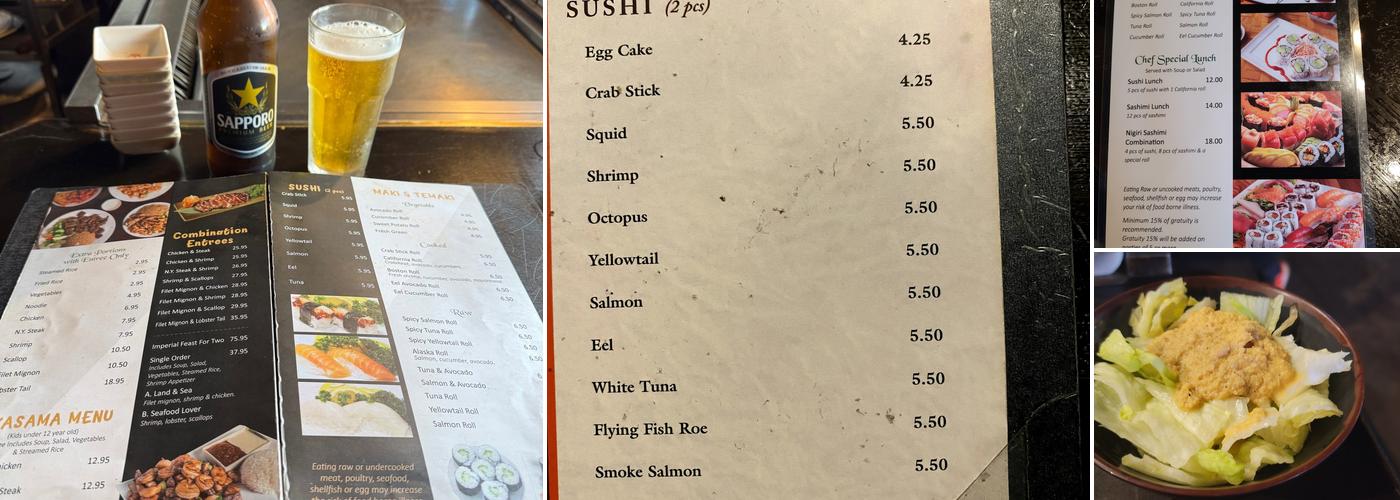 Iron Chef Menu