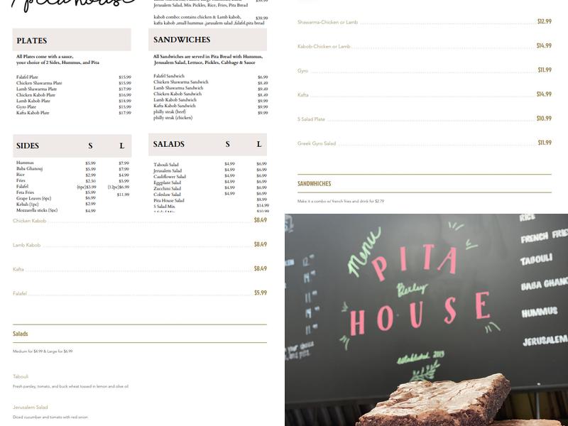 Pita House Menu