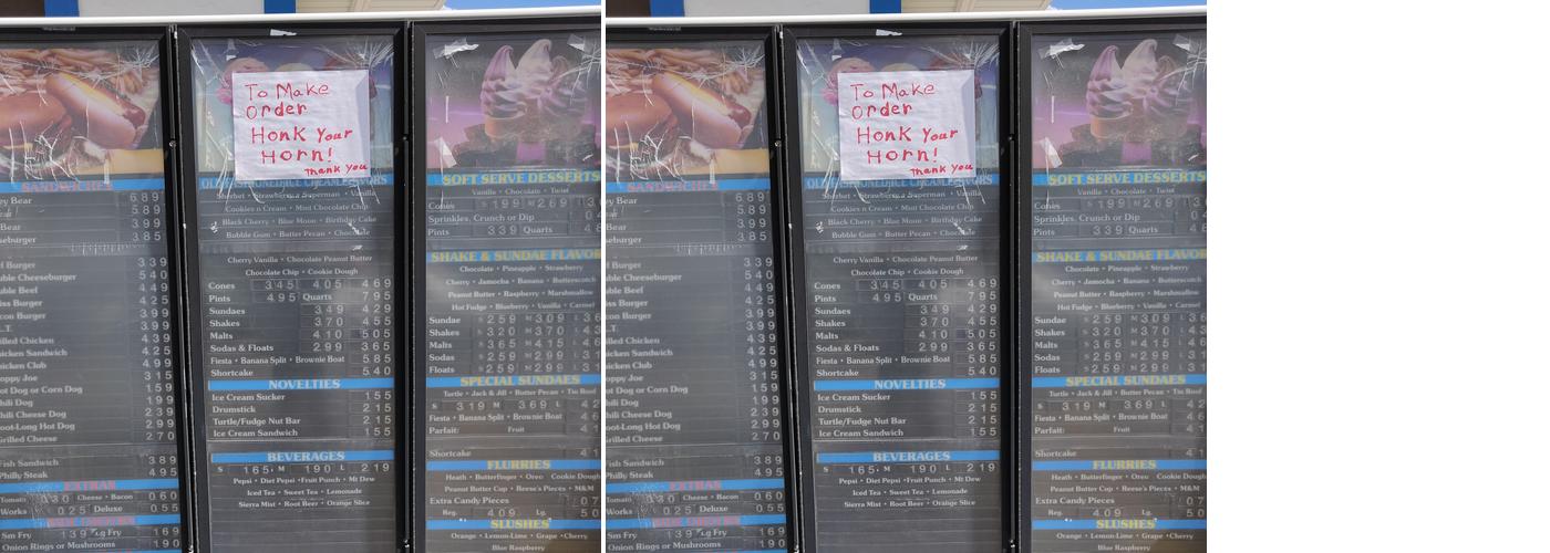 Loder's Shake Shoppe Menu