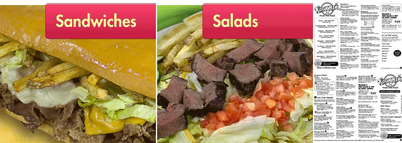 Rockne's Menu