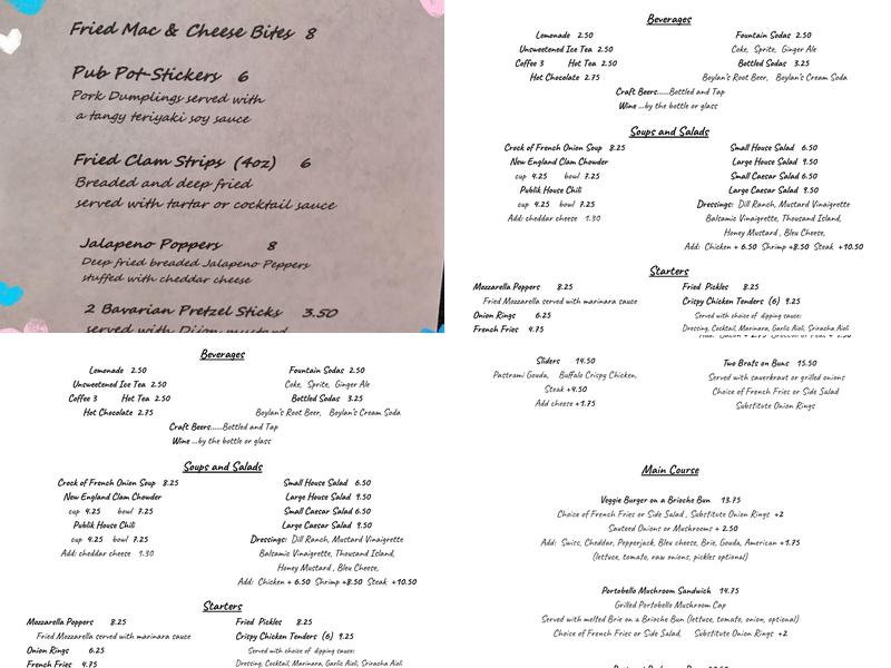 The Publik House Menu