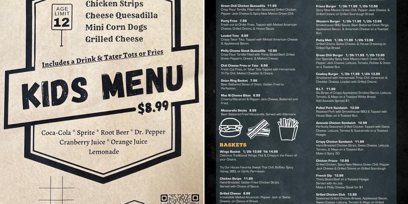 Pit Stop Tavern & Grill Menu