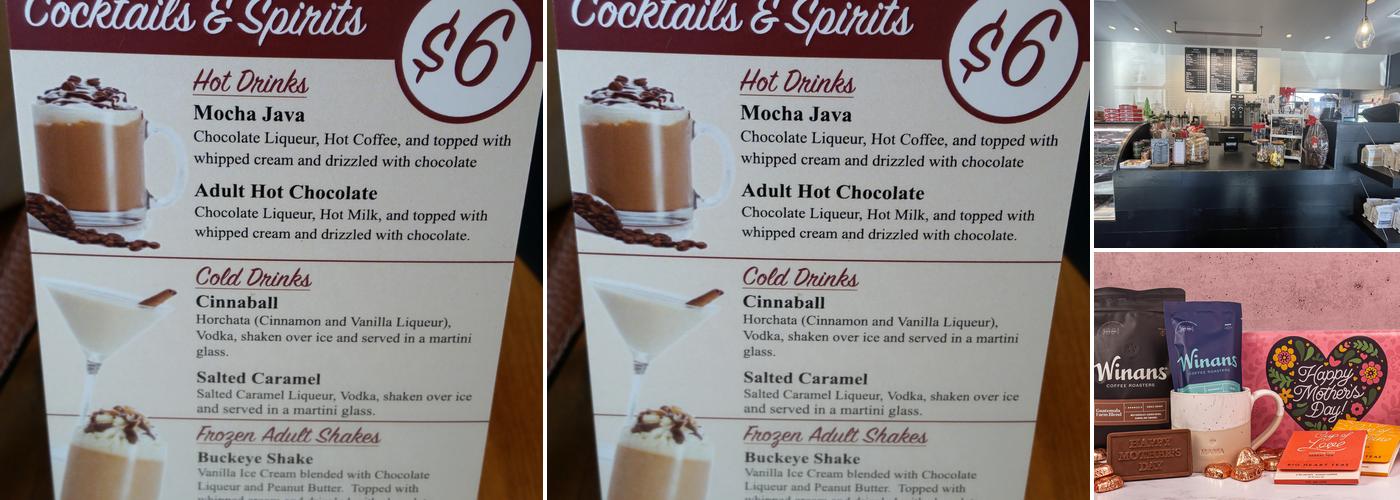 Winans Coffee & Chocolate Menu