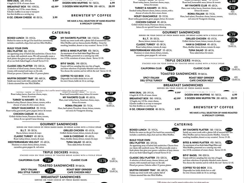 My Favorite Muffin Menu