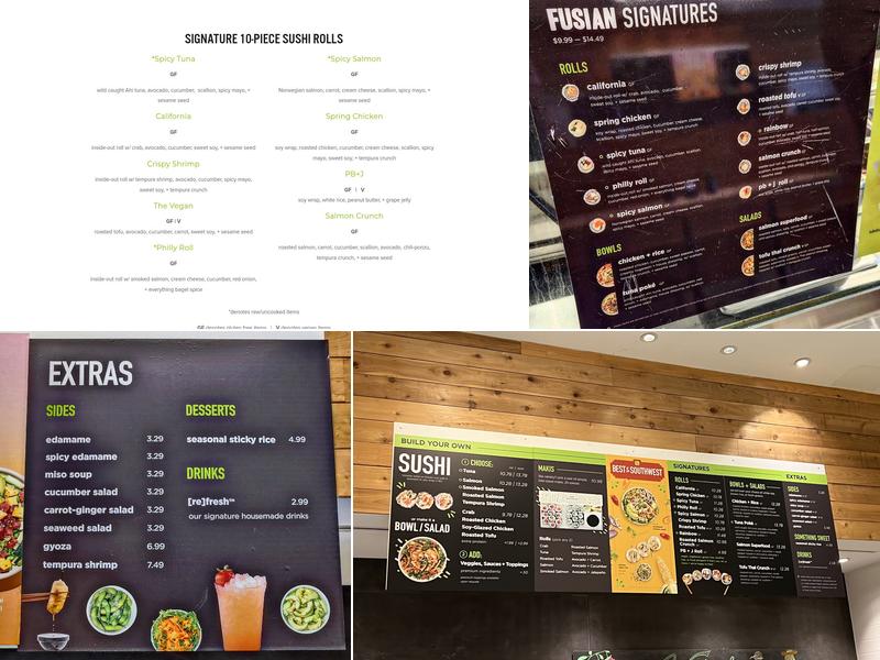 FUSIAN Menu