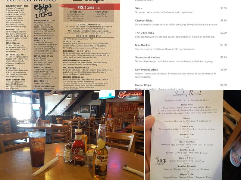 Dock At Water Menu