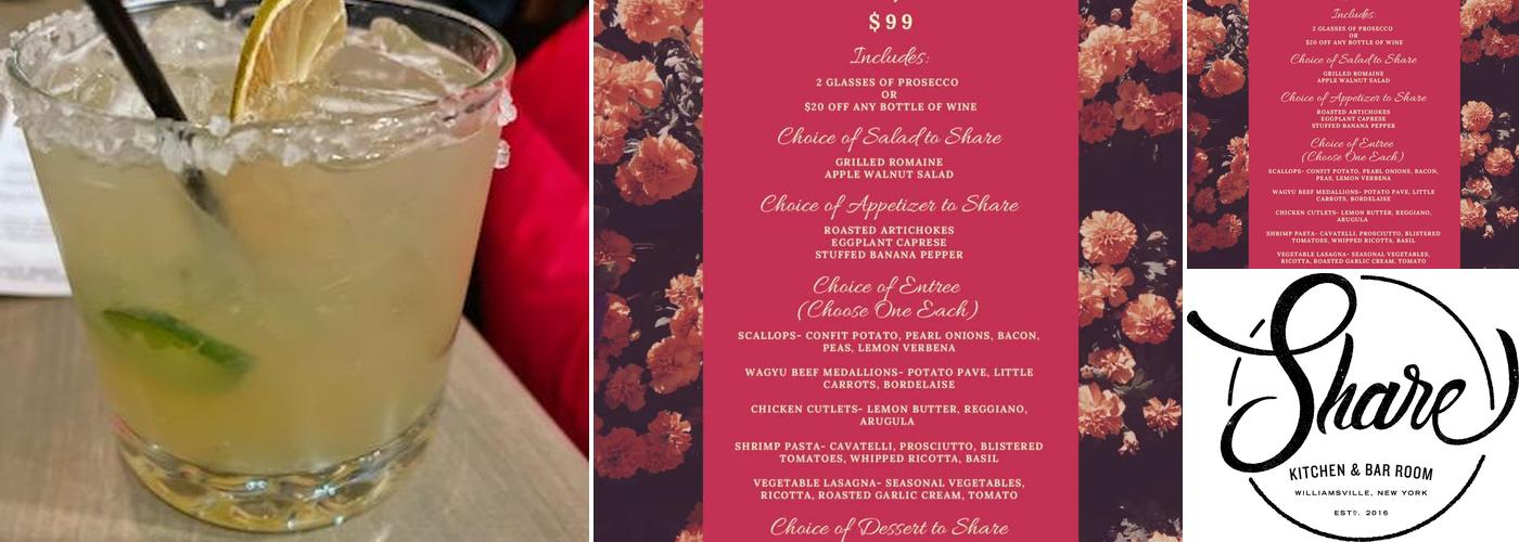 Share Kitchen & Bar Room Menu