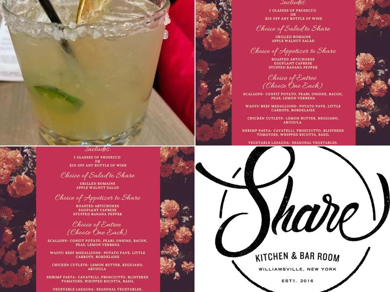 Share Kitchen & Bar Room Menu