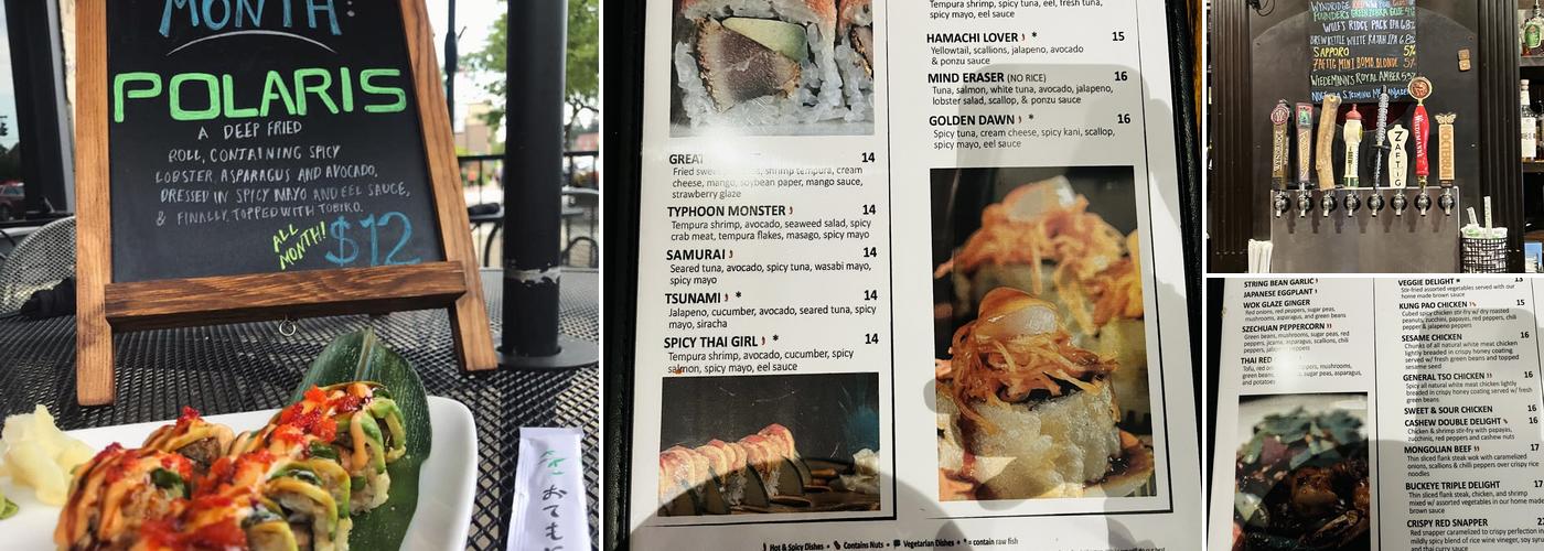 Typhoon Asian Fusion Bistro Menu