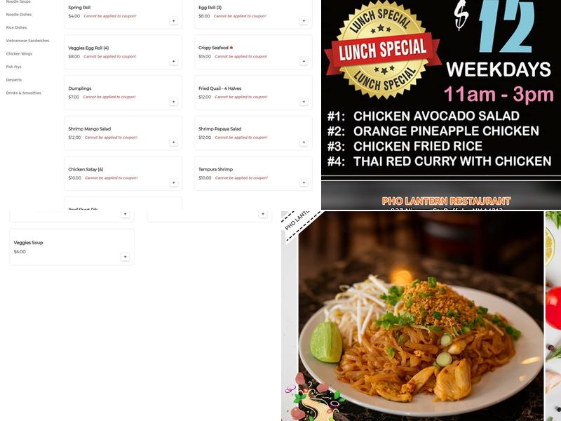 Pho Lantern Restaurant Menu