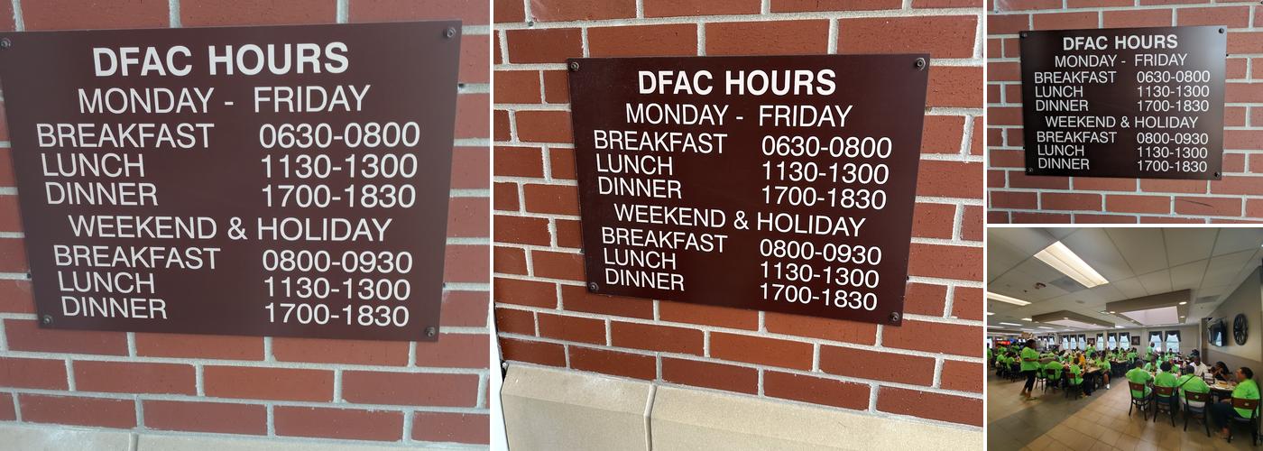Dining Facility Menu