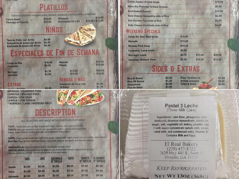 Segura's Taqueria Menu