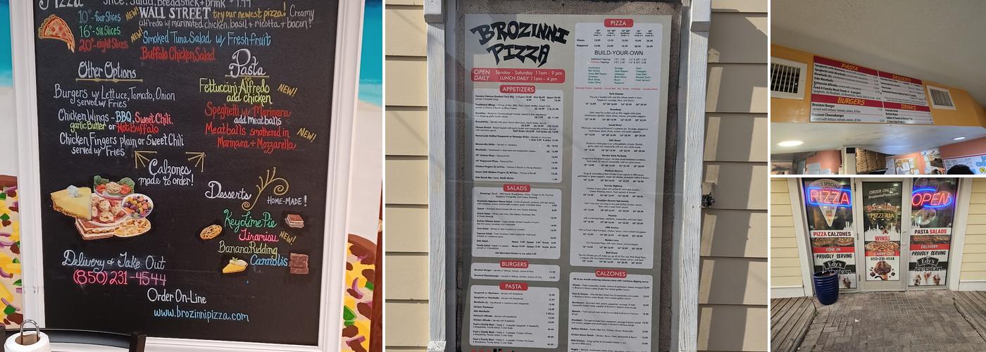 Brozinni's Pizzeria Menu