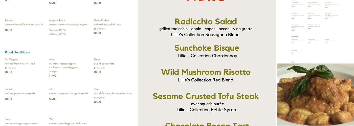 Pranzo! Menu