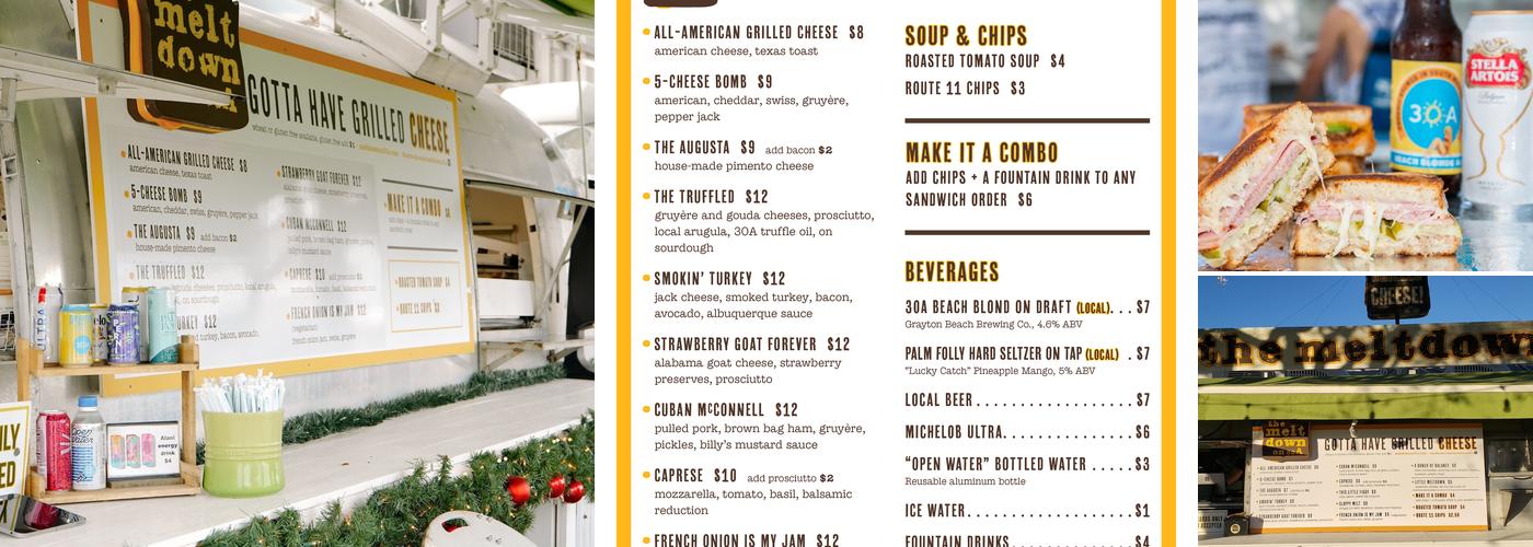 Meltdown On 30A Menu