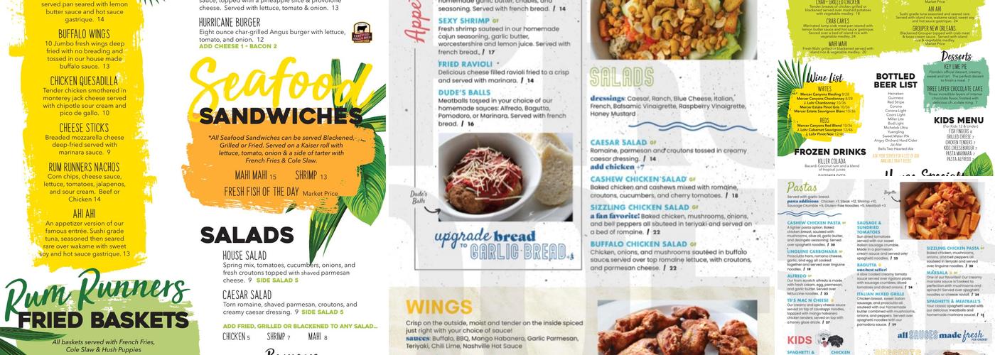 The Village of Baytowne Wharf Menu