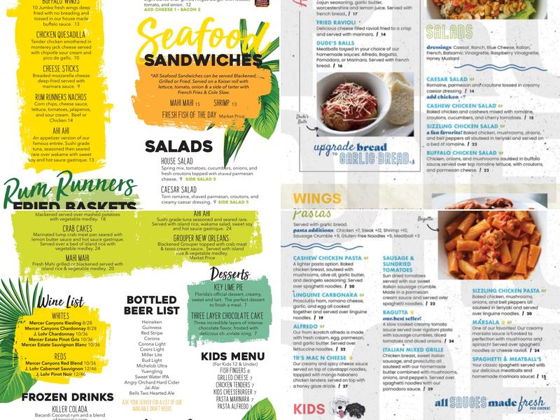 The Village of Baytowne Wharf Menu