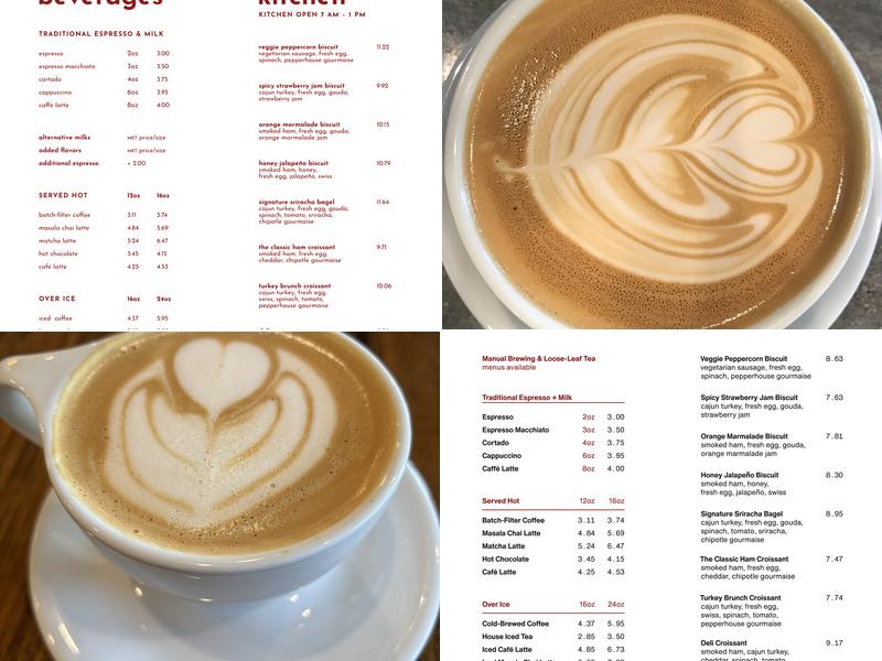 Tango 3 Coffee Roasters Menu