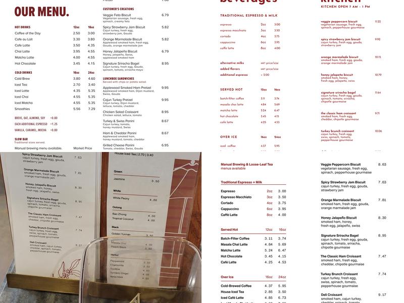 Tango 3 Coffee Roasters Menu