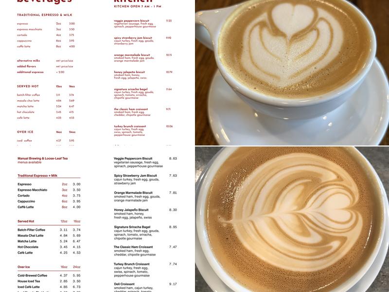 Tango 3 Coffee Roasters Menu
