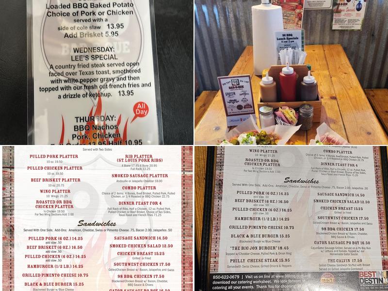 98 Bar-B-Que Menu