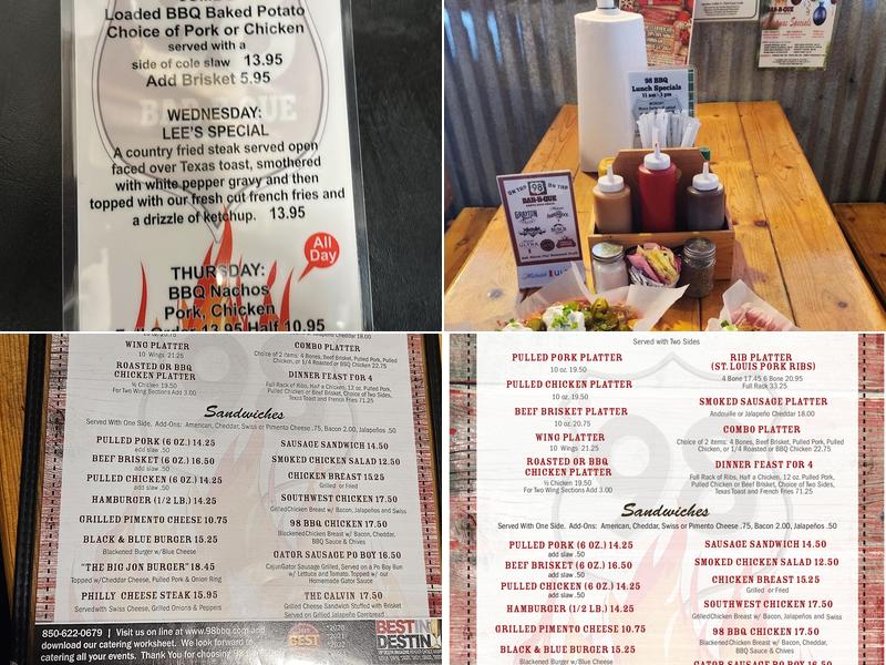 98 Bar-B-Que Menu