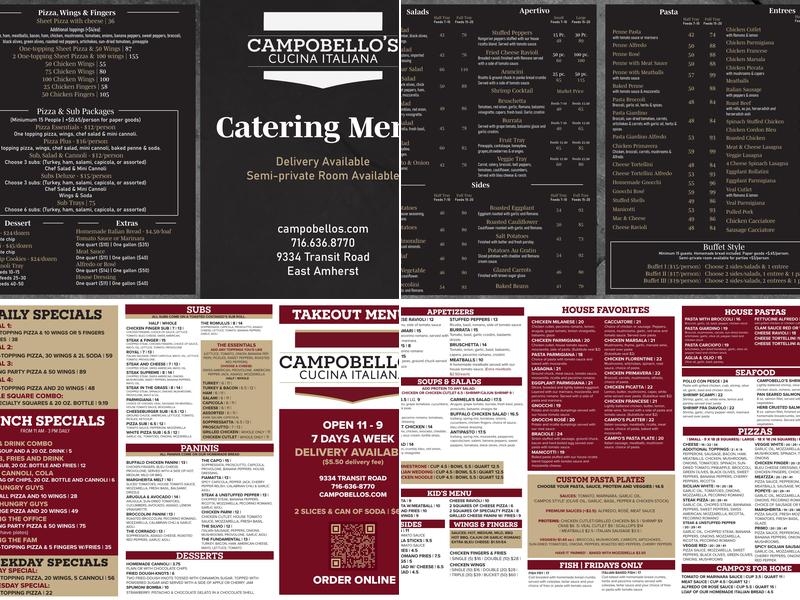 Campobello's Menu