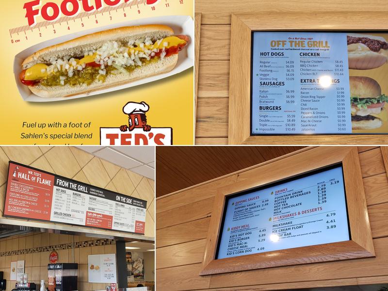Ted's Hot Dogs Menu