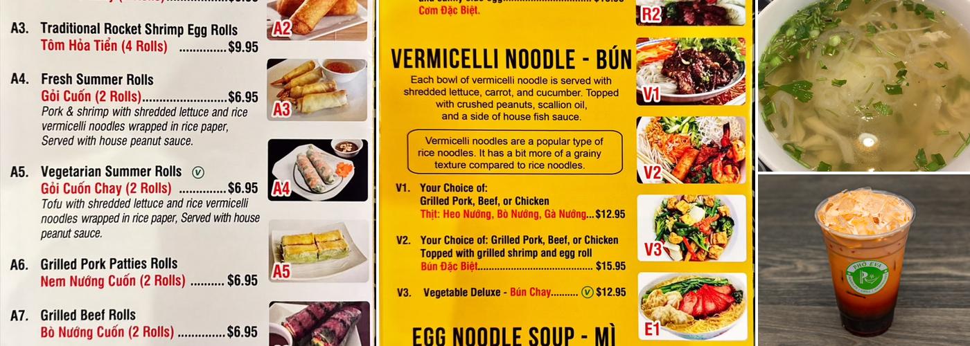 Pho Eva Menu