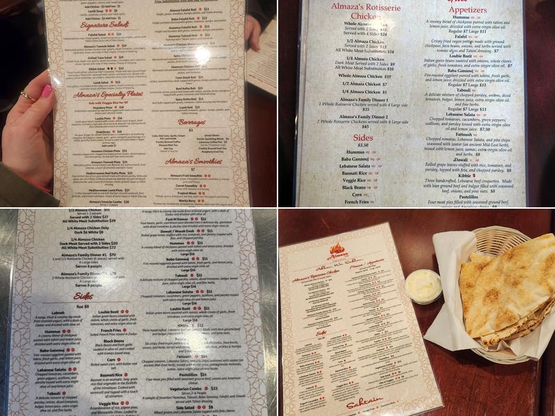 Almaza Grill Menu