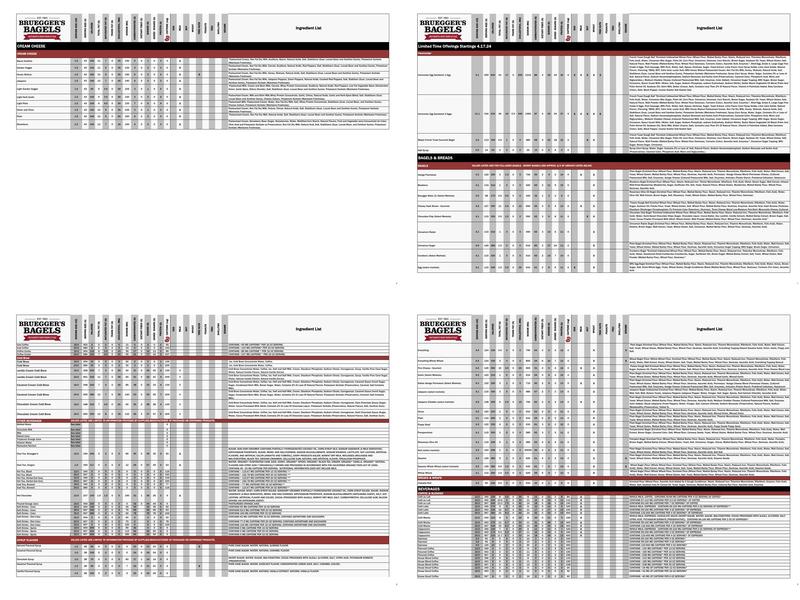 Bruegger's Bagels Menu