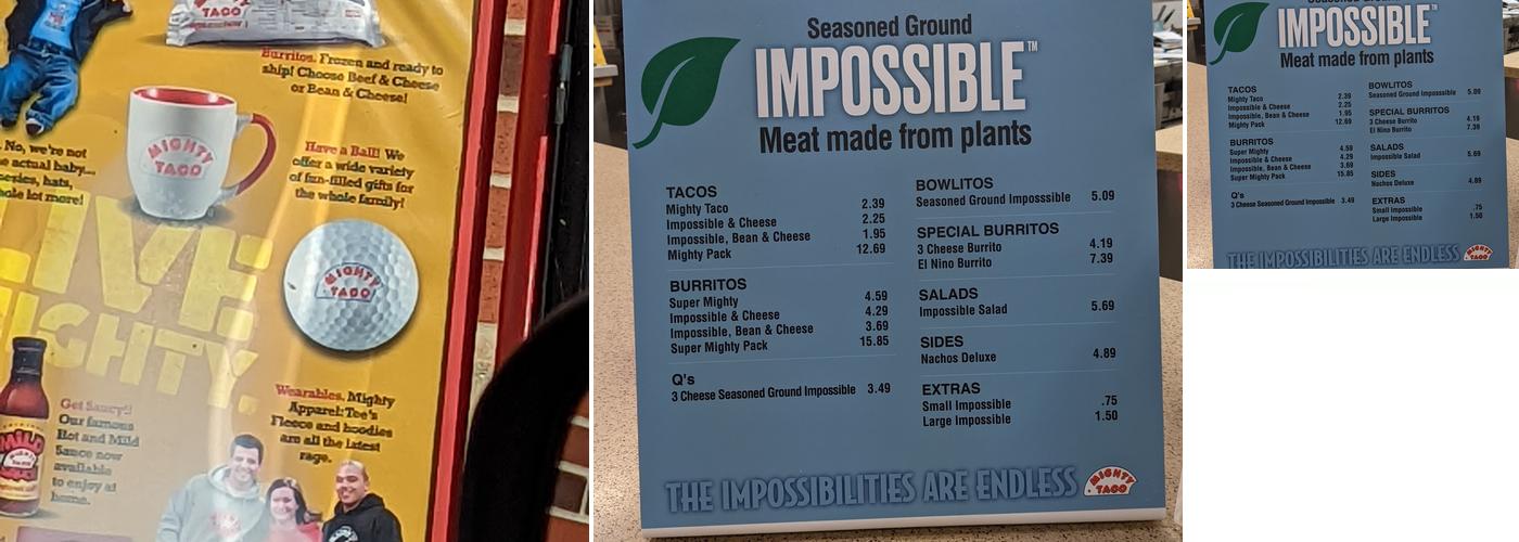 Mighty Taco Menu