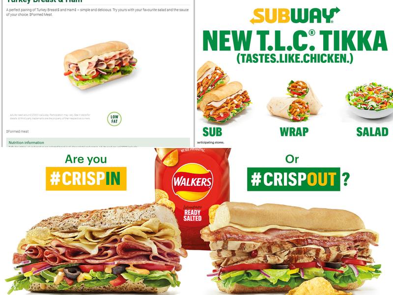Subway Menu