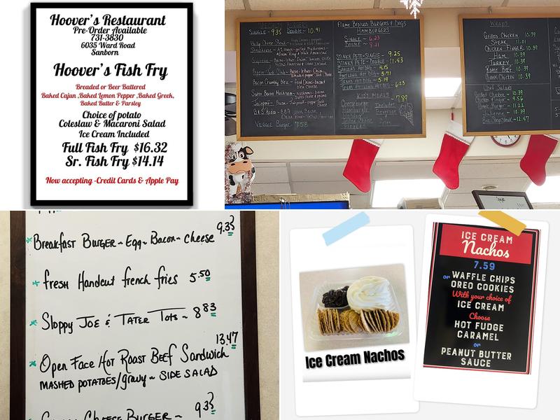 Hoover's Restaurant Menu