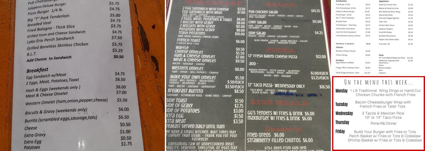 Pub 400 - Fremont, OH Menu