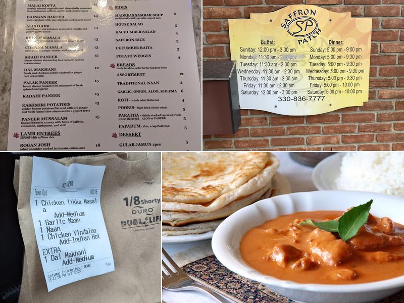 Saffron Patch Menu