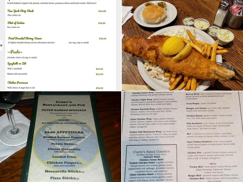 Curry's Menu