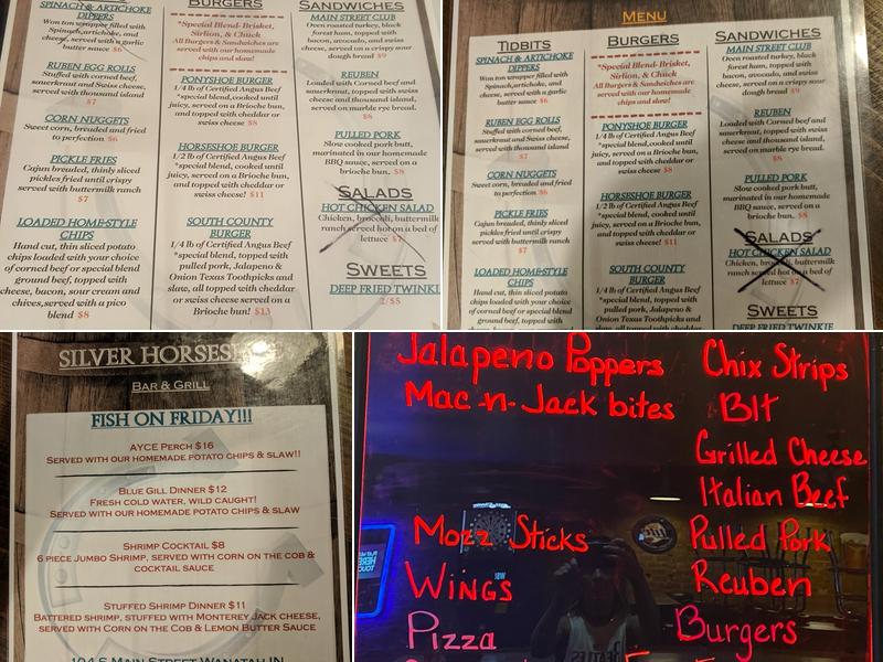 Silver Horseshoe Bar and Grill Menu