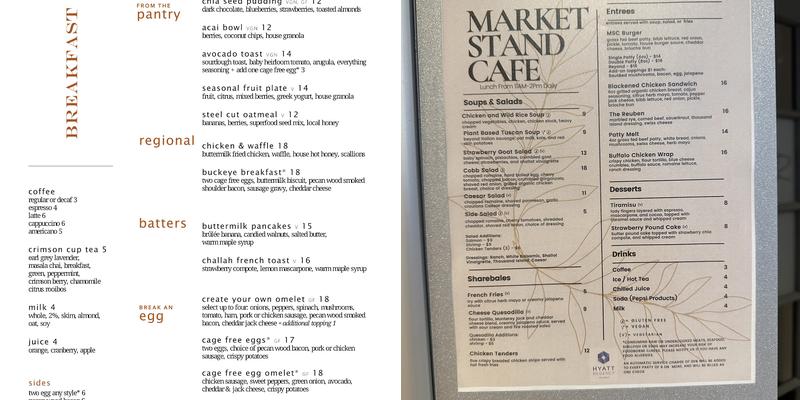 Market Stand Cafe Menu
