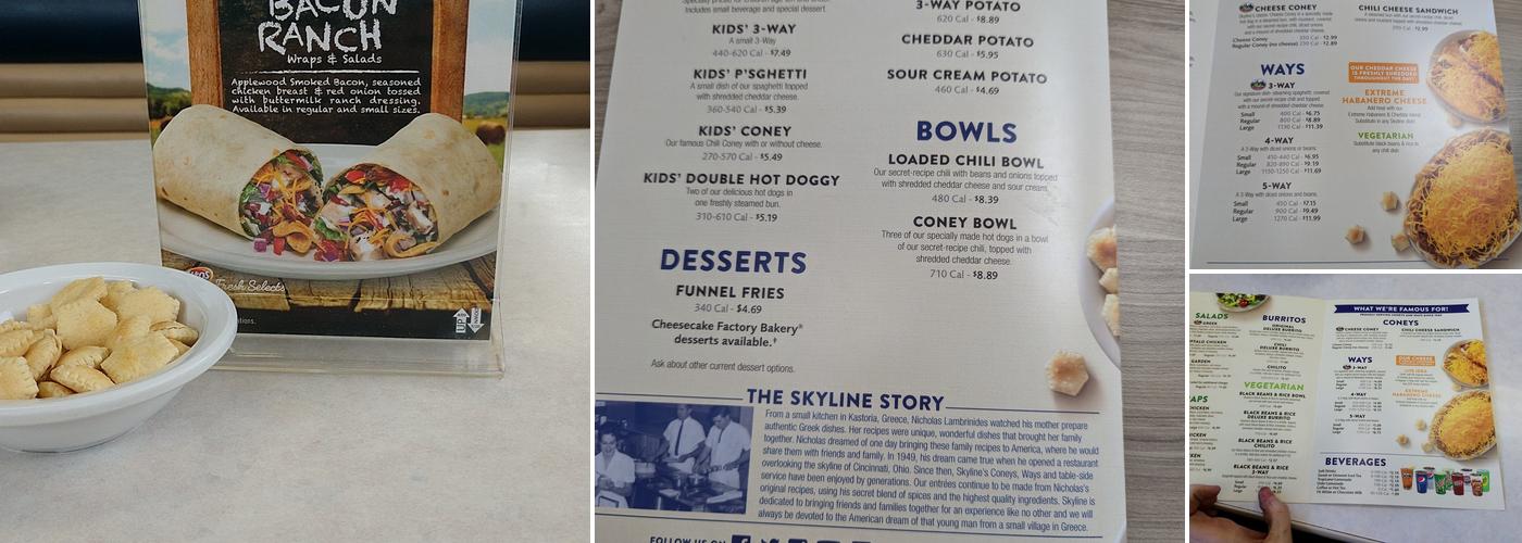 Skyline Chili Menu