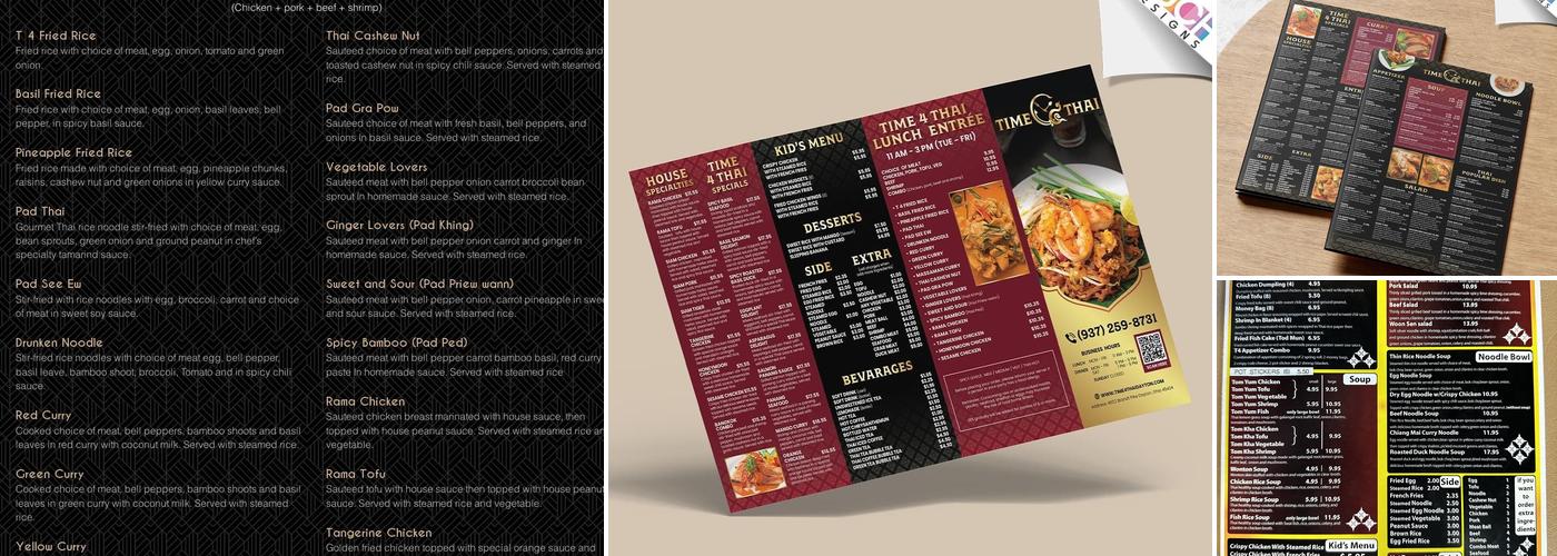 Time 4 Thai Menu