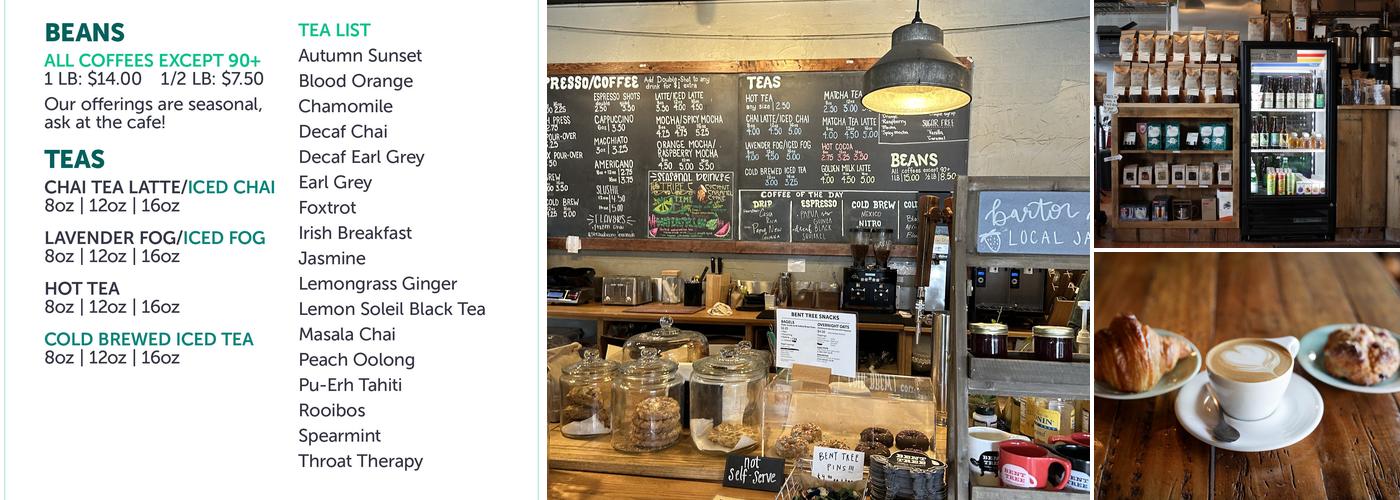 Bent Tree Coffee Roasters Menu
