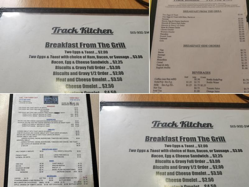 Track Kitchen Menu
