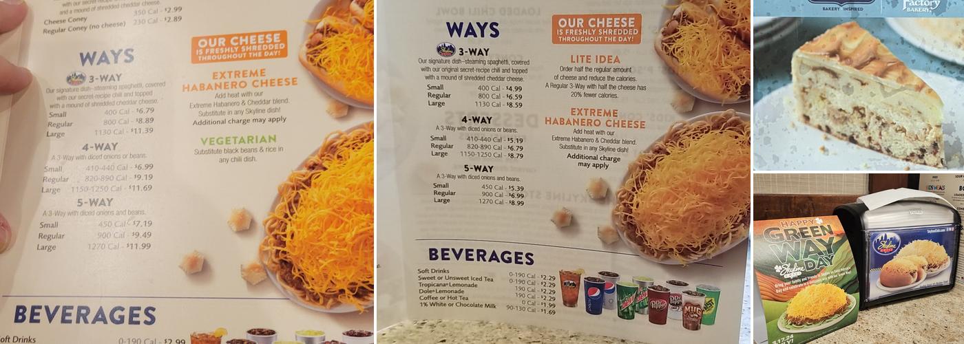 Skyline Chili Menu